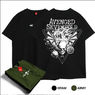 Dearyoustore - A7X เสื้อยืด ผ้าฝ้าย ทรงสามเหลี่ยม ลาย avengen sevenfold 30sSize S-5XL