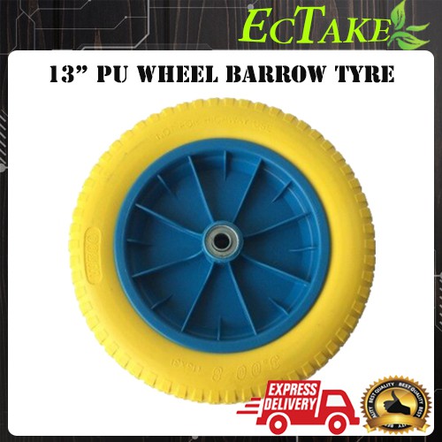 [ECTAKE] 13" PU WHEEL BARROW TYRE / KERETA SORONG TOLAK PNEUMATIC PU WHEEL (RANDOM COLOUR)