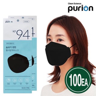 Purion หน้ากากอนามัย KF94 สีดำ ป้องกันฝุ่นจิ๋ว และ ไวรัส จากเกาหลี 🇰🇷