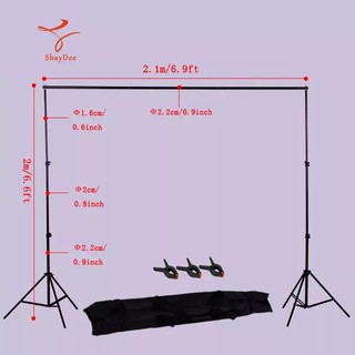 2m * 2m Photography Background Support System Backdrop Stand Crossbar Kit Set