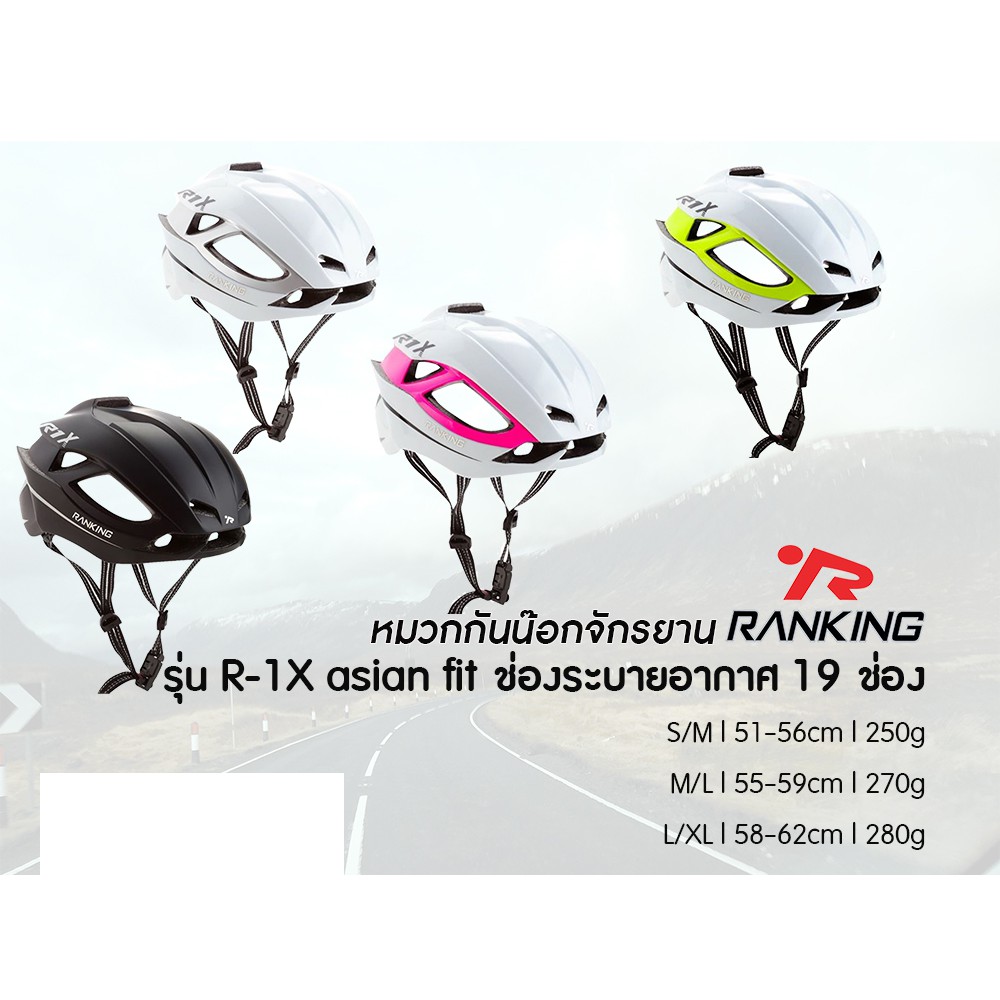 หมวกกันน๊อค RANKING รุ่นใหม่ R-1X