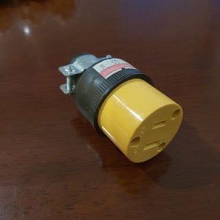 ปลั๊กพ่วง ปลั๊กเสียบต่อสาย ตัวเมีย ด้ามยาง 2รู 15A 125V อย่างดี **ร้านไฟฟ้าเลิกกิจการ**