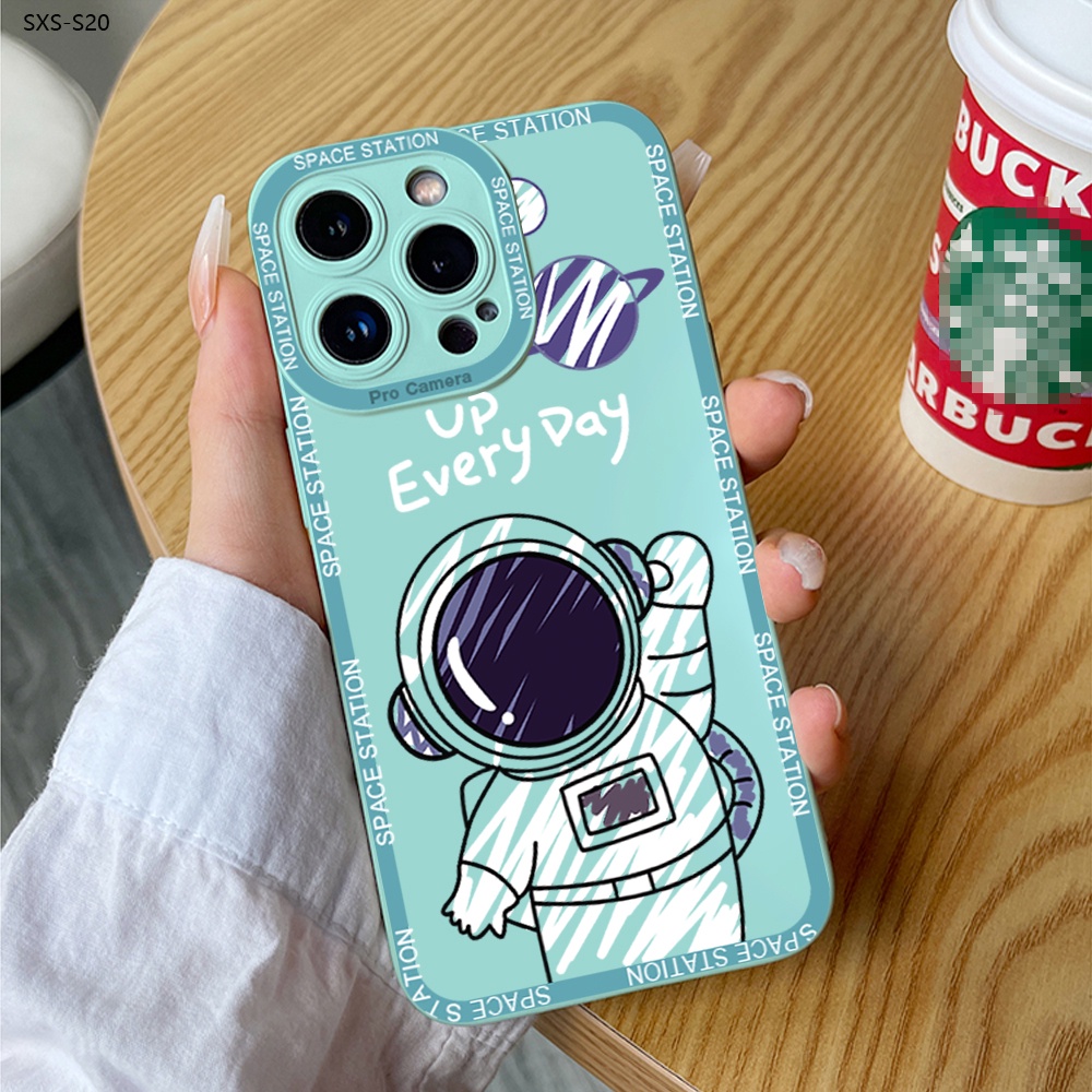Compatible With Samsung Galaxy S20 S21 FE Plus Ultra 5G S21+ เคสซัมซุง สำหรับ Case Cartoon Space Astronaut เคสโทรศัพท์ Angel Eyes