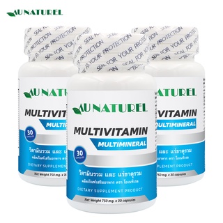 [แพ็ค 3 ขวด สุดคุ้ม] วิตามินรวม และ แร่ธาตุรวม โอเนทิเรล Multivitamin &amp; Multimineral Au Naturel Vitamin A B C D E K