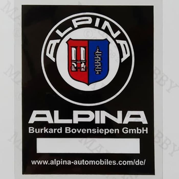 สติ๊กเกอร์/สติ๊กเกอร์แนวตั้ง BMW Alpina ภายใน