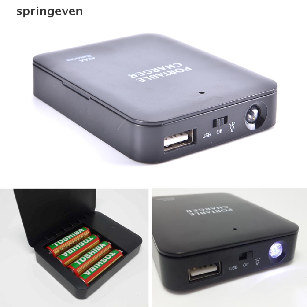 Springeven 4 Slots AA Battery ภายนอก USB ชาร์จ AA Lithium Battery Charger Box RFT