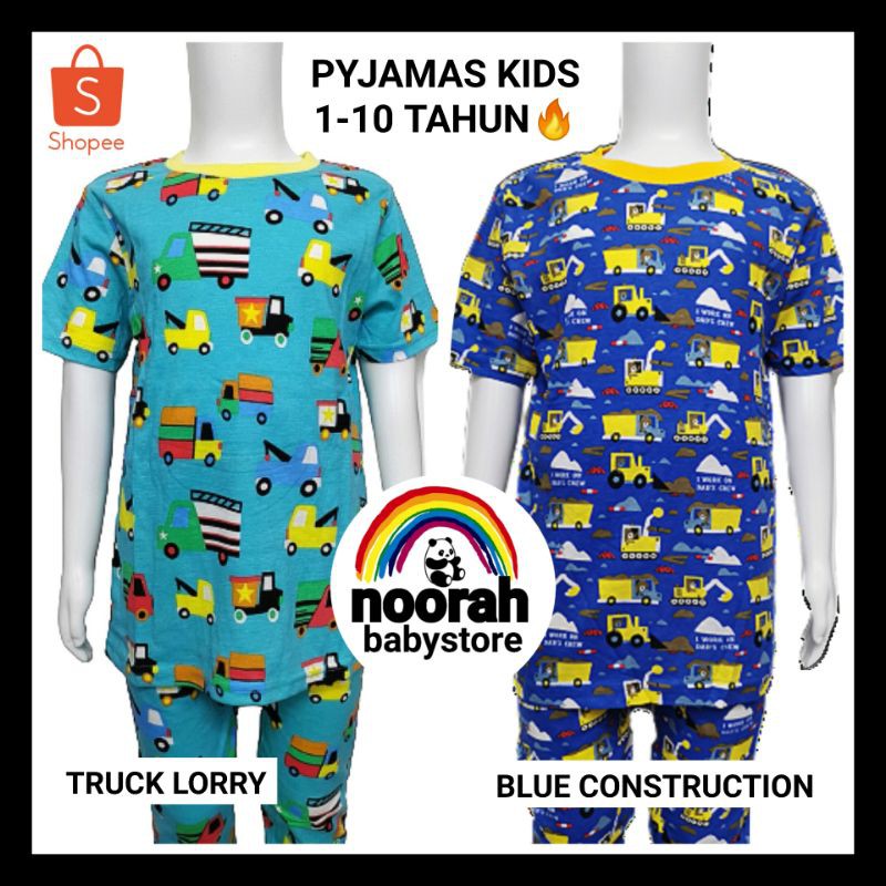PYJAMAS PYJAMAS เด็กขนาดใหญ่ขนาดใหญ่ขนาดใหญ่ BAJU TIDORPUAN 1-8TAHUN BOY GIRL PYJAMAS COTTON