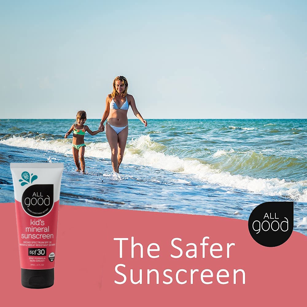 Allgood SPF 30 Kids Mineral Sunscreen Lotion โลชั่นกันแดดกันน้ำสำหรับ ...