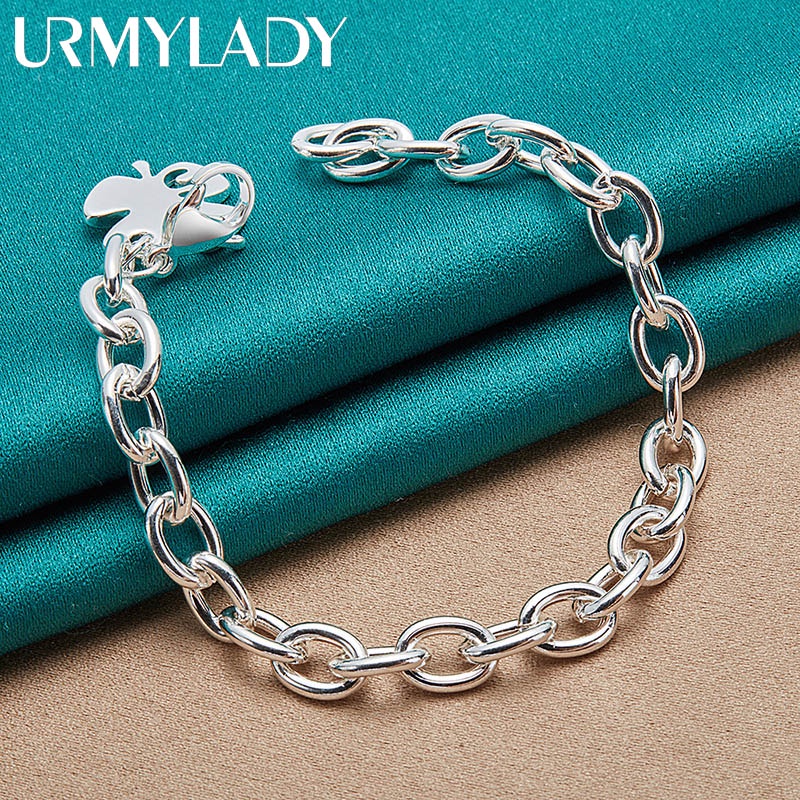 สร้อยข้อมือเงินแท้ เกรด 925 จี้ใบโคลเวอร์ เบอร์ 5 20 ซม. เครื่องประดับ สําหรับผู้หญิง งานแต่งงาน งานหมั้น ปาร์ตี้