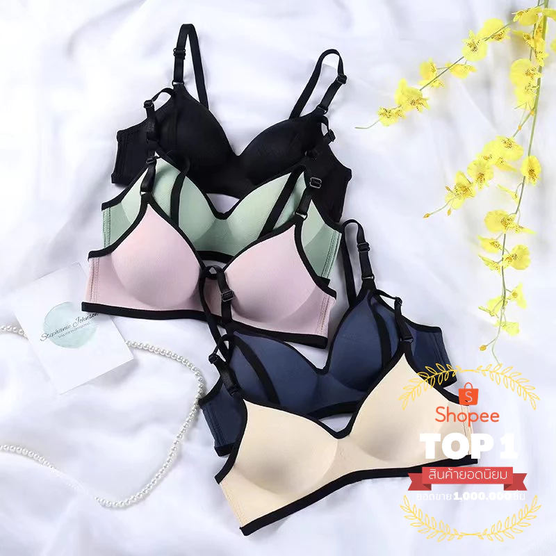 เสื้้อในผู้หญิงสีพลาสเทลน่ารักๆ รุ่น B-053 เสื้อในไร้โครง ดันทรง มีฟองน้ำในตัว สินค้าพร้อมส่ง(แนะนำสั่งเพิ่ม2ไซส์นะคะ)