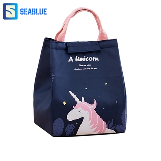 SEABLUES-กระเป๋าเก็บอุณหภูมิ กระเป๋าใส่กล่องข้าว เก็บความร้อนความเย็น รุ่น LC-128พร้อมส่งจากไทย