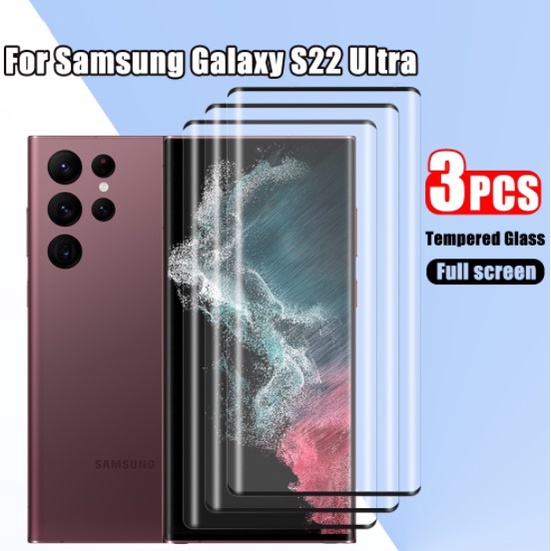 ฟิล์มกระจกนิรภัยกันรอยหน้าจอ 3 ชิ้น สําหรับ Samsung Galaxy S24 S23 S22 Ultra Plus 5G S22Ultra