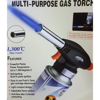 Multi Purpose GAS Torch WS-511C หัวพ่นไฟทำอาหาร จุดไฟได้ในตัว พ่นความร้อนสุง มีปุ่มปรับเร่งลดแรงไฟ