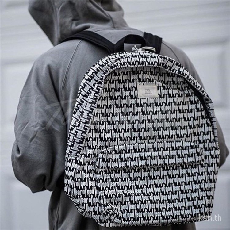 Fear of god ระเป๋าเป้ FOG Backpack Street Style Men's Bag Essentials School bag Backpack 14 นิ้ว