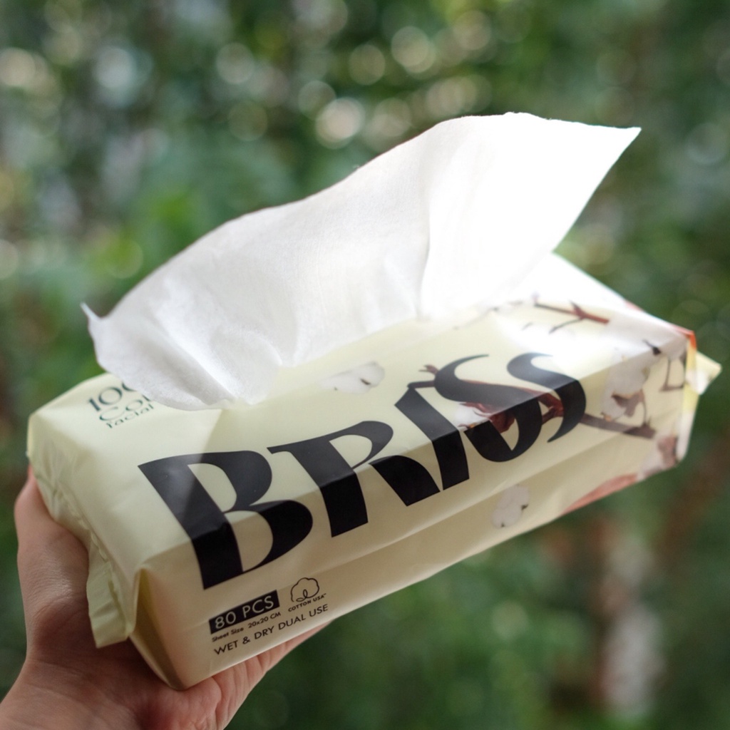 BRISS กระดาษเช็ดหน้าที่ไม่เหมือนใคร💥💥💥 cotton แท้ 100% ช่วยลดสิวได้!!!