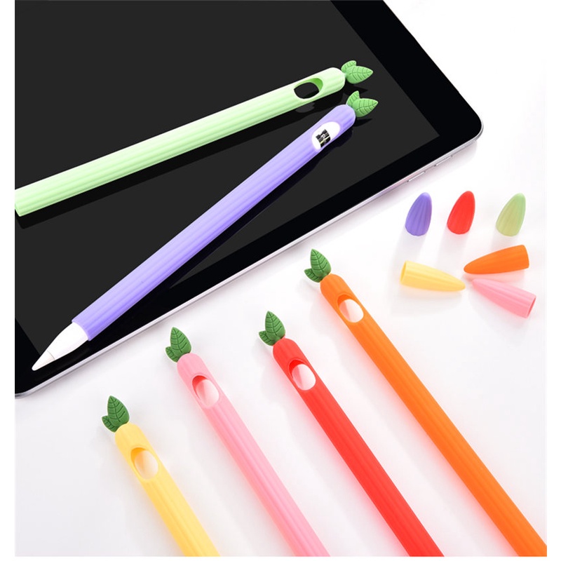 เคสซิลิโคน ลายการ์ตูนใบไม้น่ารัก สําหรับ Apple Pencil 2 1 IPad Tablet Touch Pen Stylus