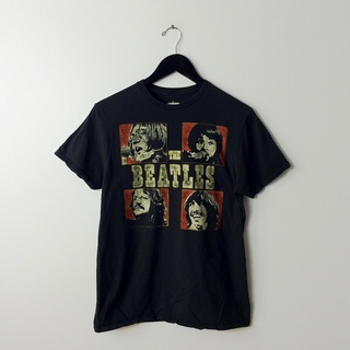 [S-5XL]เสื้อยืด พิมพ์ลายวงร็อควงร็อควงร็อควงร็อค Beatles Wash Tour Concert Rock สีดํา ขนาดกลาง สไตล์อังกฤษ สําหรับผู้ชาย