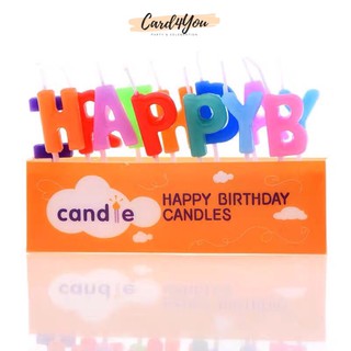 [Card4You]🌈เทียนวันเกิด HAPPY BIRTHDAY