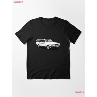 โลโก้ 240 Wagon Essential T-Shirt เสื้อยืดพิมพ์ลาย เสื้อยืดโลโก้รถ