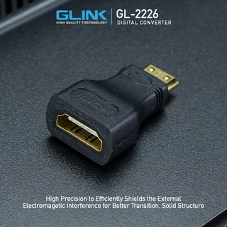 อะแดปเตอร์หัวแปลง MINI HDMI เป็น HDMI (เมีย) GLINK รุ่น GL-2226.