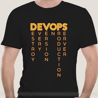 Devops - เสื้อยืดลําลอง แขนสั้น คอกลม พิมพ์ลายโปรแกรมเมอร์ devops แนวตลก น่ารัก สําหรับคอมพิวเตอร์