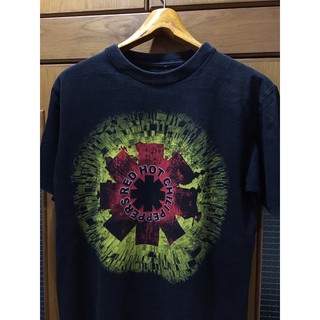 เสื้อยืดผ้าฝ้ายพิมพ์ลายขายดี เสื้อวงมือสอง VINTAGE BOOTLEG RED HOT CHILI PEPPERS Size M มือ2