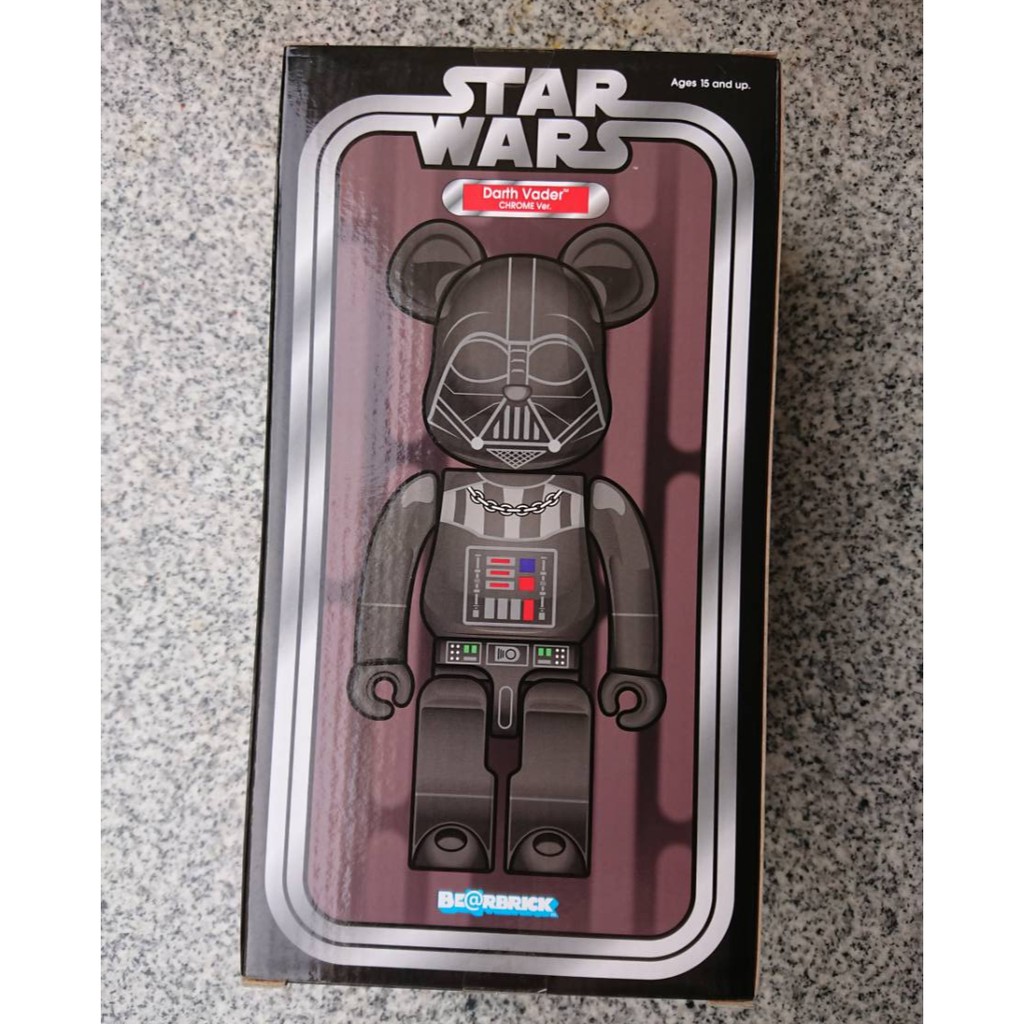 Be@rbrick 400% Darth Vader Chrome ver. ของแท้