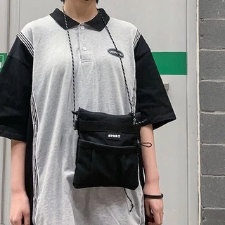 bag_1(BAG1641) W1กระเป๋าผ้าสะพายข้างสายเชือกSPORเวอร์ชั่นเกาหลี ผ้าใบ
