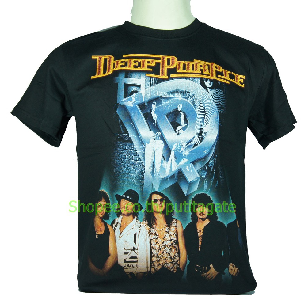 เสื้อวง Deep Purple ไซส์ยุโรป ดีปเพอร์เพิล PTA504 ลายวงดนตรีร็อค เดธเมทัล Rockyeah