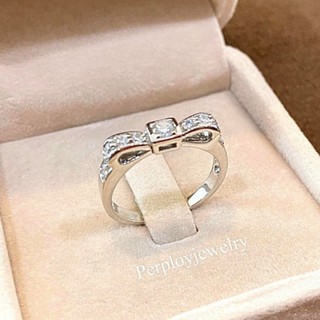 PerployJewelry แหวนโบว์ เพชรเม็ดกลาง 0.08 เป็นตัวแทนสื่อความหมายถึงความโรแมนติด