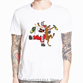 Men t shirt Funny Design   Boys Tops  Christmas Santa Claus Jumping Print Short Sleeve  Summer Clothes Tops T cott 471