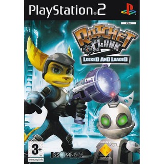 Ratchet &amp; Clank 2 Locked and Loaded PS2 แผ่นเกมส์PS2 เกมเพล2 แผ่นplay2