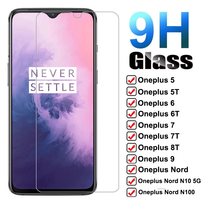 ฟิล์มกระจกนิรภัยกันรอยหน้าจอ 9H สําหรับ Oneplus 5/5T/6/6T/7/7T/8T/9 /Nord /Nord N10 /Nord N100