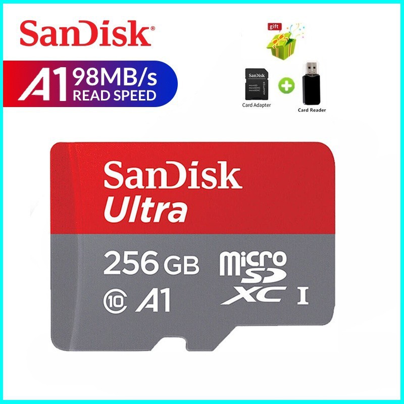 ΘMemory Card 256GB Micro Sd Card Class10 UHS-1 Flash Card Memory Microsd TF/SD Card
