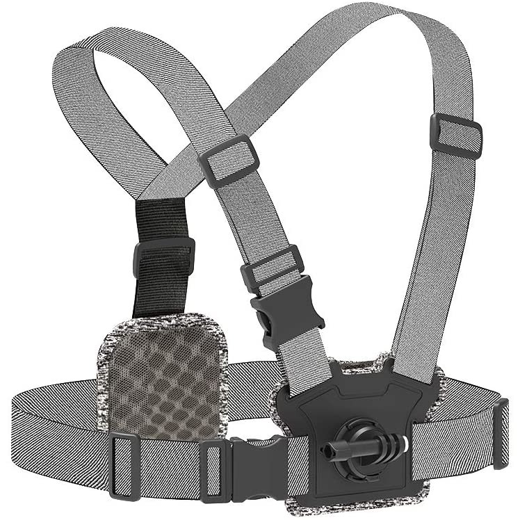 TELESIN Front & Back Angle Chest Strap Mount Harness Wearing Belt Mount for GoPro,OSMO,All Action Ca