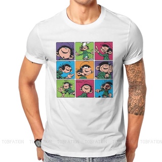 เสื้อยืดแขนสั้น ทรงสี่เหลี่ยม พิมพ์ลายการ์ตูน Gaston Lagaffe เหมาะกับของขวัญ แฟชั่นคลาสสิก สไตล์ฮาราจูกุ สําหรับผู้ชาย