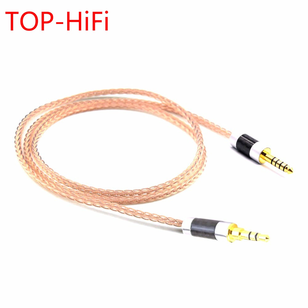 Top-hifi จัดส่งฟรี DIY 4.4 มม.ชาย 3.5 มม.สายสัญญาณเสียงชาย Hi-end Aux อัพเกรดสําหรับ WM1A/1Z PHA-1A/