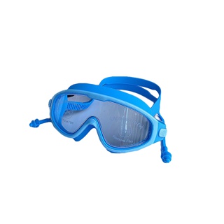 แว่นตาว่ายน้ำเด็กสีสันสดใส ช่วยป้องกันแสงแดด UV ไม่เป็นฝ้าที่หน้ากระจก สายรัดปรับระดับได้ พร้อมที่อุดหู