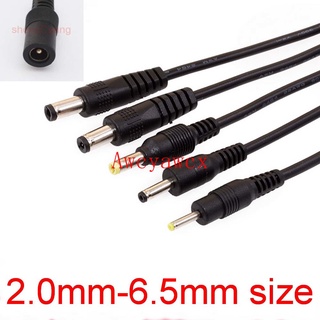 อะแดปเตอร์ปลั๊กแจ็ค DC ตัวเมีย 5.5mm x 2.1mm เป็นตัวผู้ 6.5mm 6.3mm 4.8mm 4.4mm 4.0mm 3.5mm 2.5mm 1.7mm 1.35mm power cable