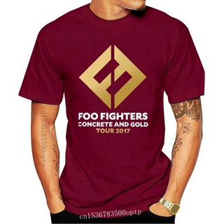 [S-5XL] เสื้อยืด พิมพ์ลาย Foo Foghter Concrete And Gold Us Tour สีดํา สําหรับผู้ชาย 459860