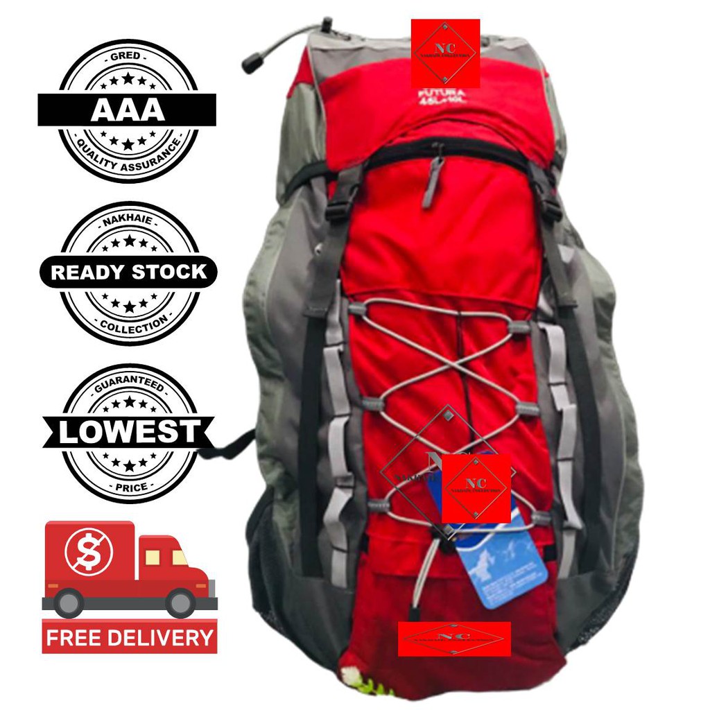 Pos PERCUMA PELBAGAI WARNA 55 LITER BEG NAKHAIE COLLECTION FUTURA-TRAVEL-BEG HIKING-DEUTER-BAGPACK-O