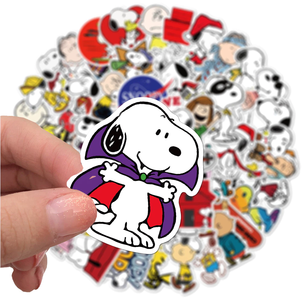 💥พร้อมส่ง💥Snoopy สนูปี้ PEANUTS sticker สติกเกอร์กันน้ำรูปแบบที่แตกต่างกัน 50ชิ้น