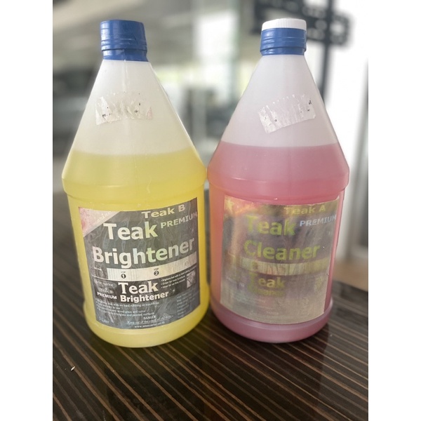 Teak cleaner &Teak Brightener น้ำยาขัดพื้นไม้ บนเรือ