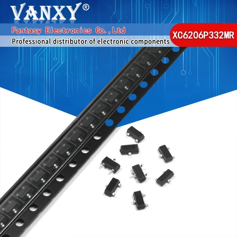 XC6206P332MR SOT 100pcs SOT-23 XC6206P332 SOT23 XC6206 SMD(662K) 3.3 V/0.5A บวกคงที่ LDO ตัวควบคุมแร