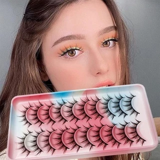 จัดส่งจากประเทศไทยBLOOMZO 10 คู่คอสเพลย์ Lashes Wispy Natural Cat-Eye แต่งหน้า Dramatic Fairy Clusters อะนิเมะ Lashes