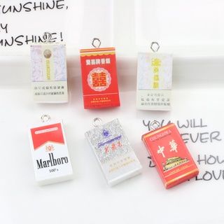 จี้เรซิ่น รูปกล่องบุหรี่จําลอง แฮนด์เมด ขนาดเล็ก สําหรับทําเ…