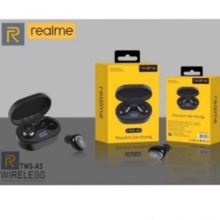 🔥🔥 Realme AirDotspro A3  หูฟังบลูทูธTWS หูฟัง5.0 บลูทูธโทรศัพท์LED สำหรับiOS/Android