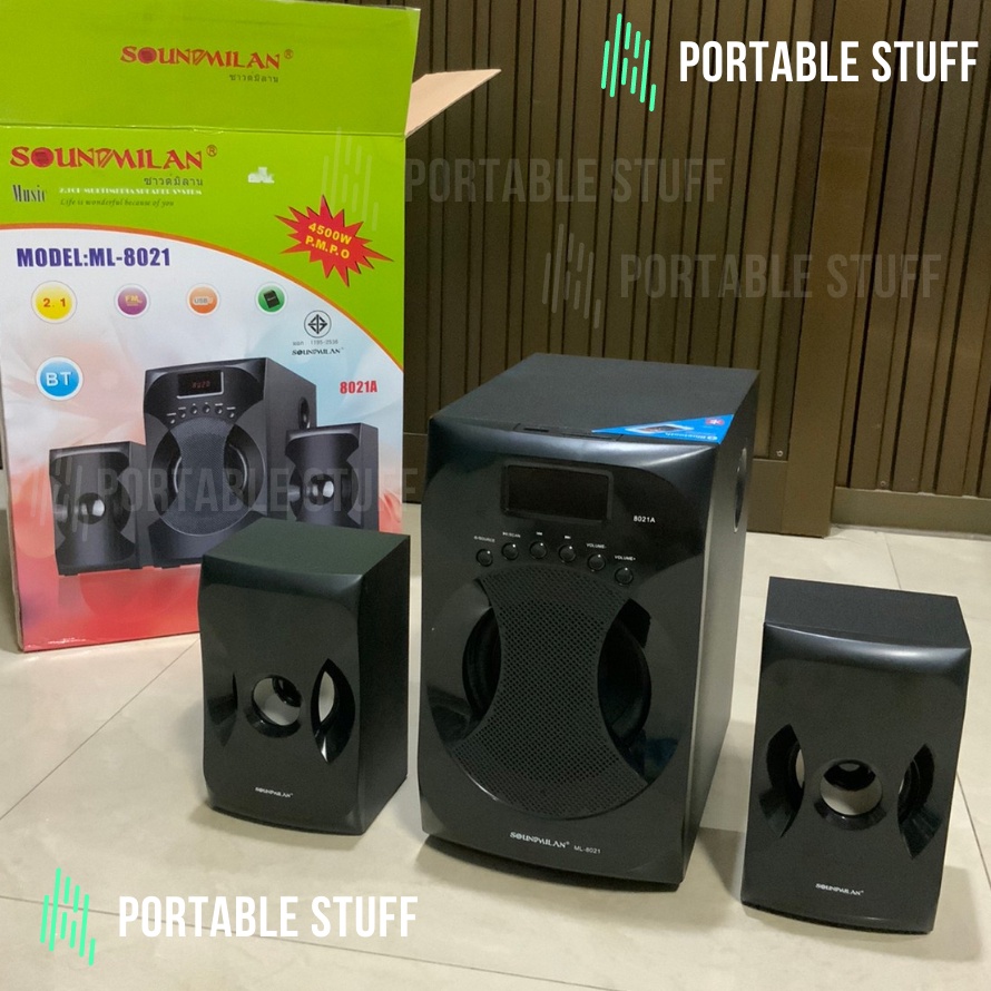 Soundmilan ML-8021 ลำโพงบรูทูธ 2.1ลำโพงเบสหนัก bluetooth speaker ลำโพงซับวูฟเฟอร์