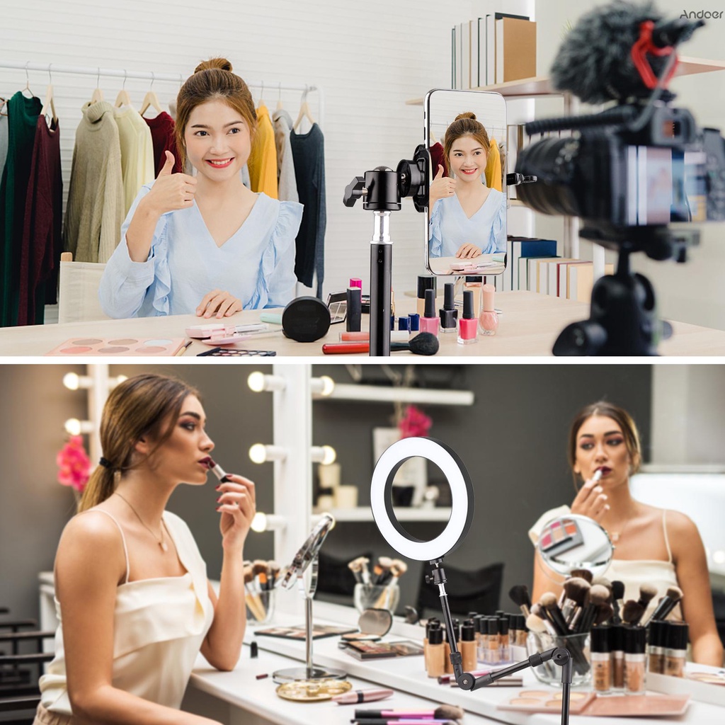 【จัดส่งด่วนในพื้นที่】 Andoer ST-01 อุปกรณ์เมาท์ขาตั้งโลหะ พับได้ พร้อมสกรูหัวบอล 1/4 นิ้ว รับน้ําหนักได้ 3 กก. - รูปที่ 3