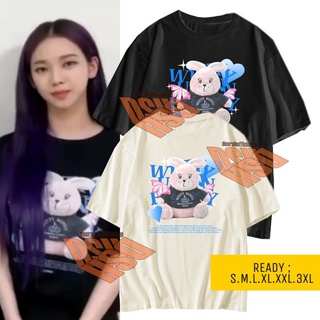 เสื้อเชิ้ต ลายตุ๊กตากระต่าย KPop Karina aespa สไตล์เกาหลี